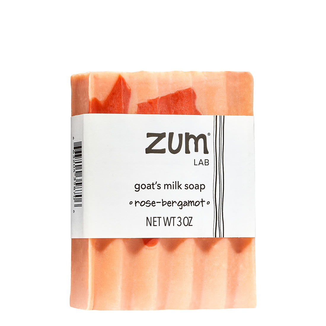 Pink Soap With Red Chunks throughout with white label