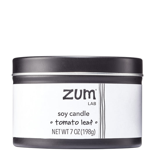 Tomato Leaf candle on white background