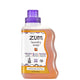 Plastic bottle with wavy right edge and screw top cap containing frankincense & patchouli laundry liquid
