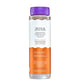 Amber Body Soap in a bottle with purple cap with scent description on side