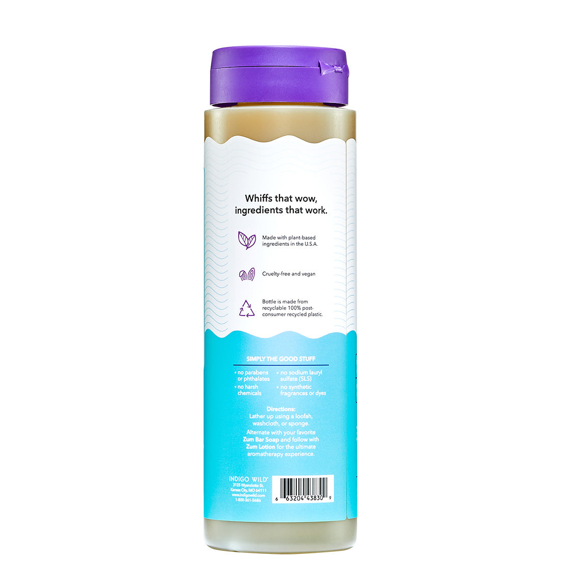 Sea Salt Body Soap bottled with a label facing the side.