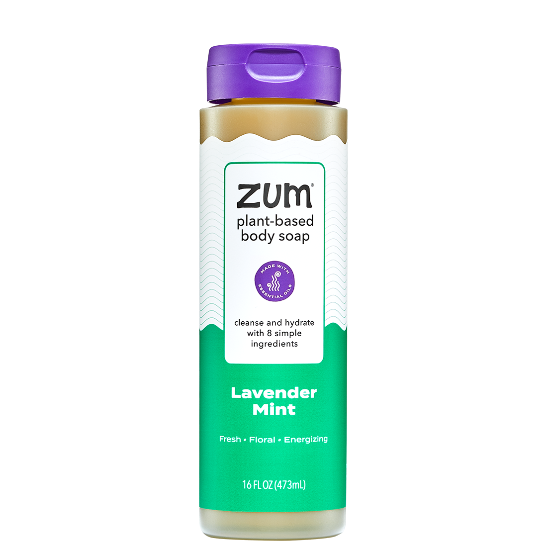 Lavender Mint labeled bottle of liquid body soap Lavender Mint labeled bottle of liquid body soap