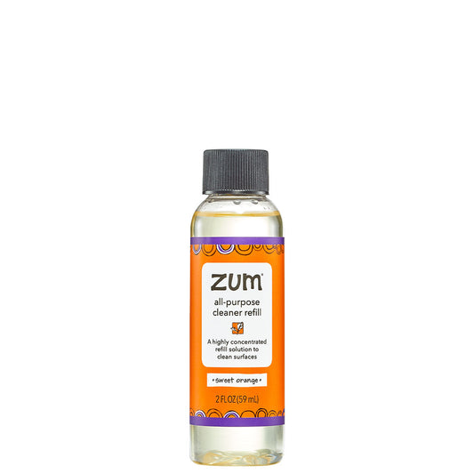 Sweet Orange All-Purpose Cleaner Refill in a clear bottle with black cap and orange label.