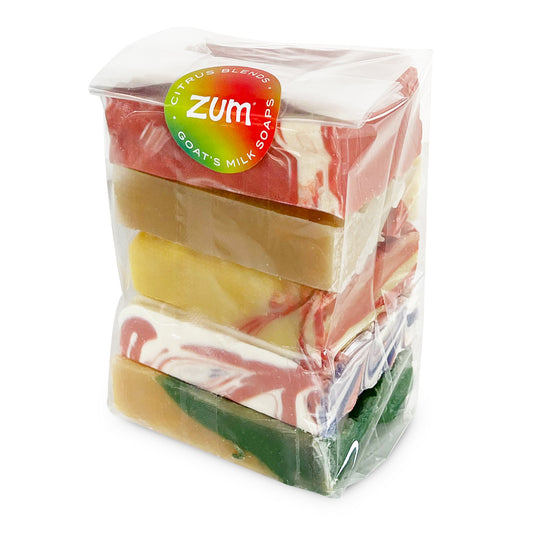 Clear cellophane bag filled with Citrus Bar Soaps