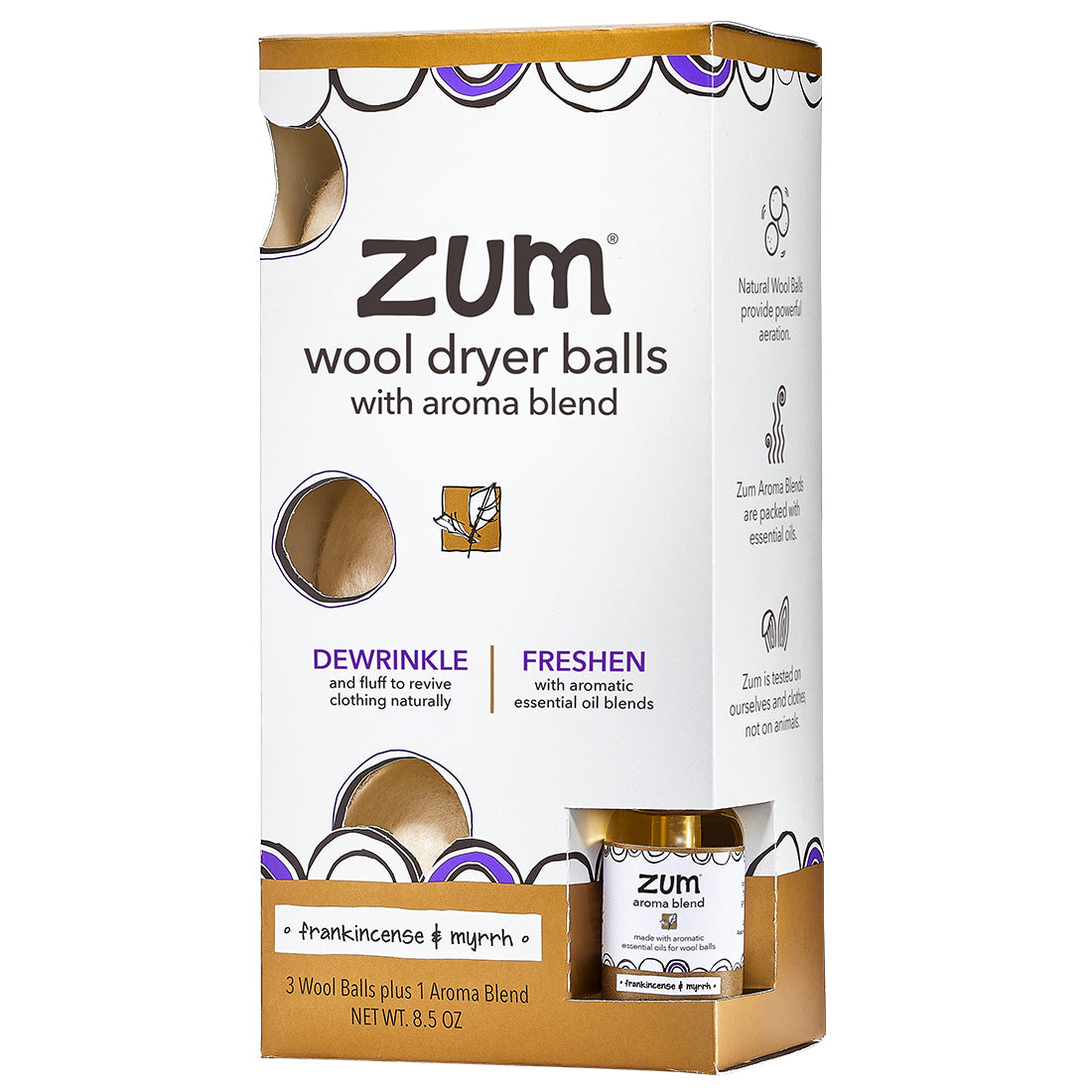 Zum Laundry Dryer Balls Kit | Frankincense & Myrrh