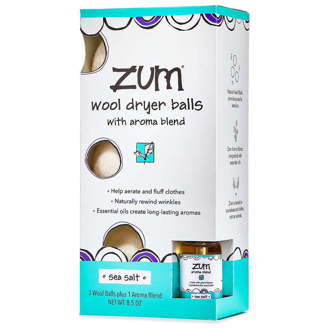Wool Dryer Balls Set of 3 + Laundry Essential Oil Collection