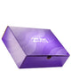 Outside of gift box with purple waves and zum logo