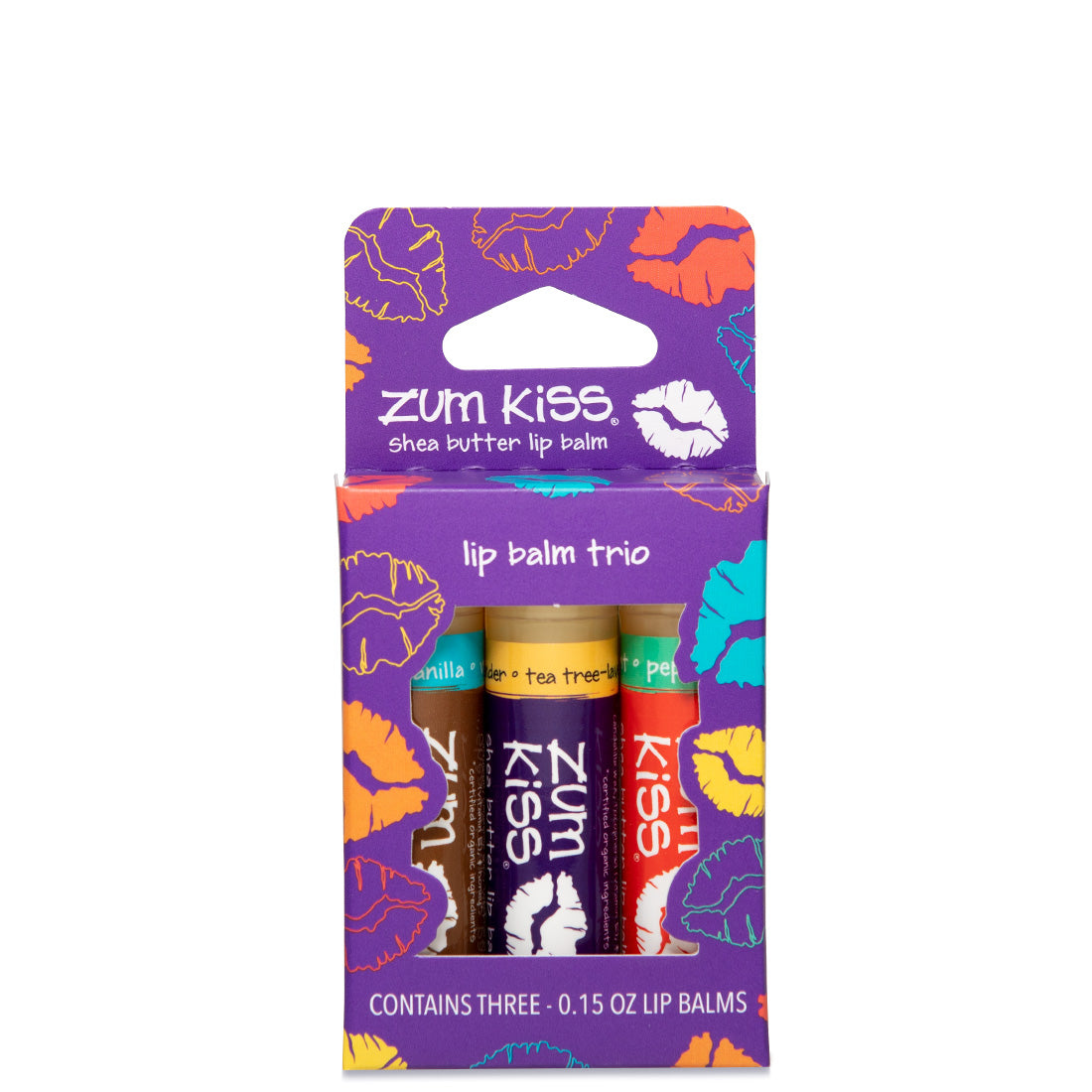 Zum Kiss Lip Trio | Vanilla, Peppermint & Tea Tree Balms