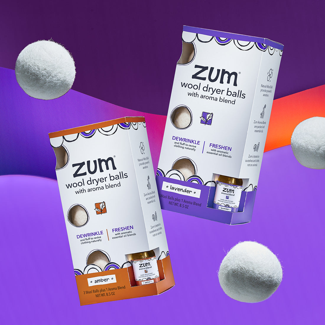 Zum Laundry Dryer Balls Kit | Amber
