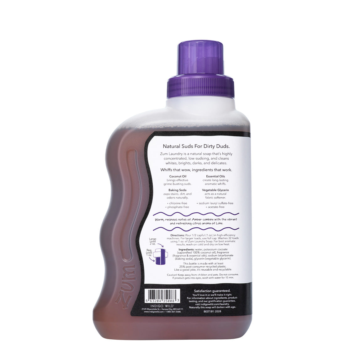 Zum Lab Amber-Lime Scented Natural Laundry Soap | 32 fl. oz.