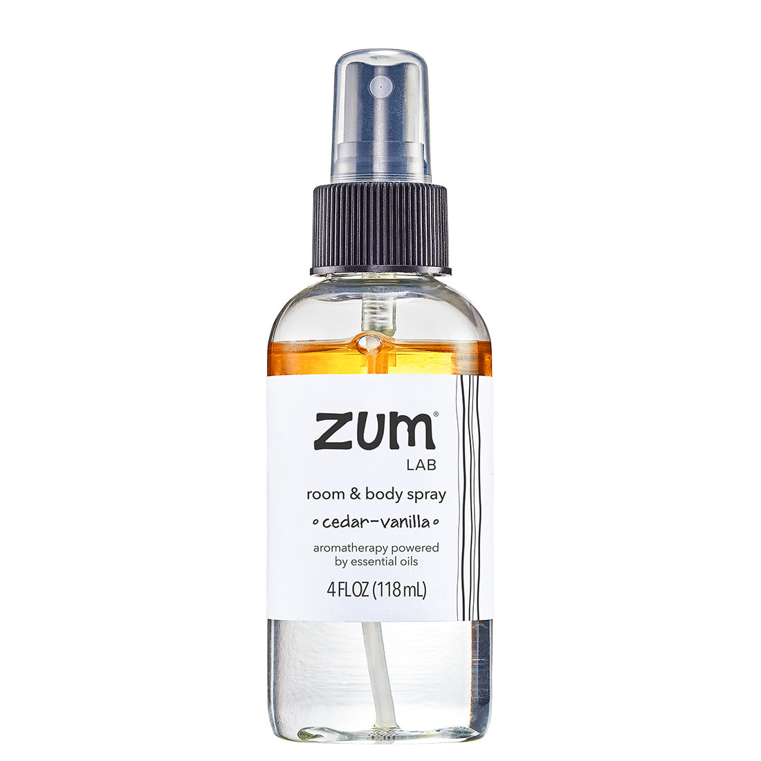 Cedar-Vanilla Perfume Mist | Essential Oil Room & Body Spray | Zum Lab