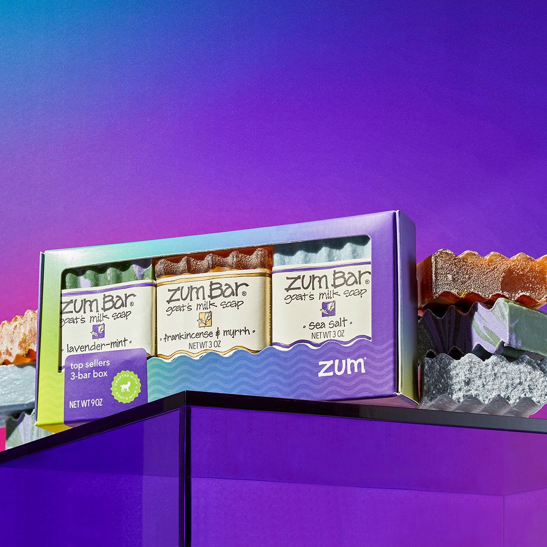 Zum Bar Goat's Milk Soap Odds & Ends Top Sellers 3 Bar Box