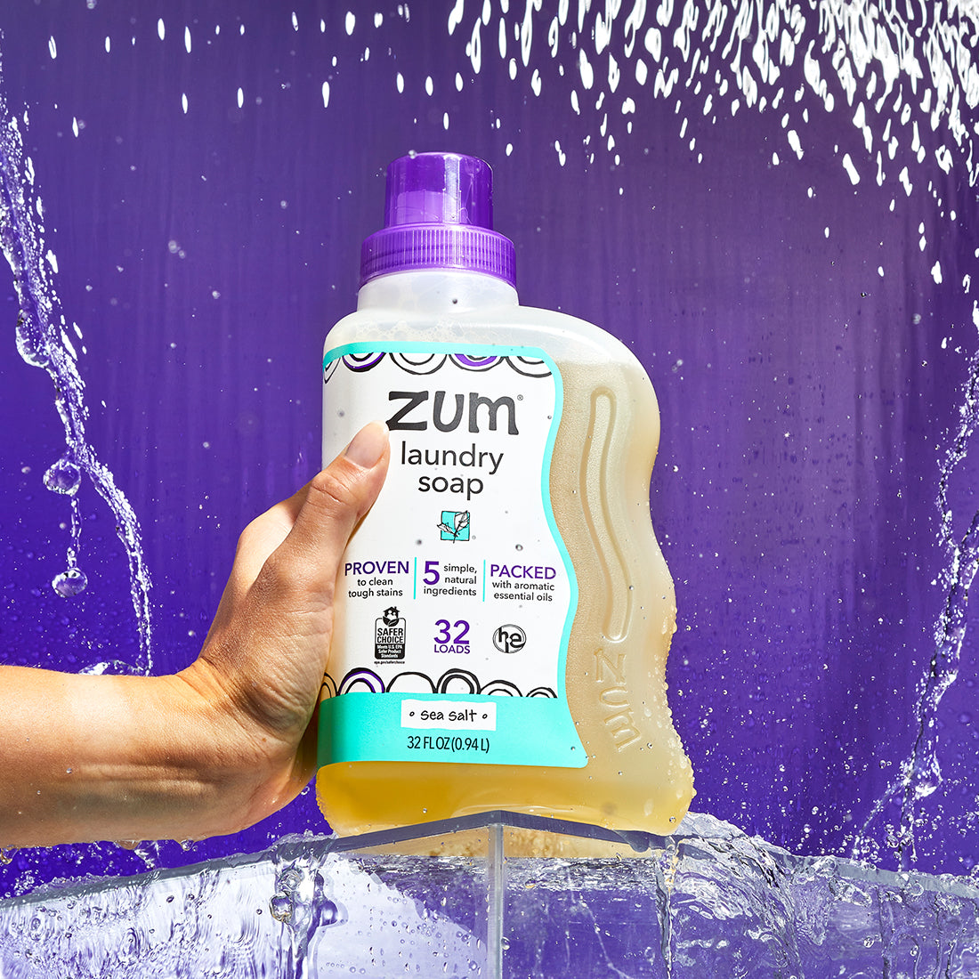 く*る様 soorploom2-3y EcoWash Zum Sea Salt Laundry Soap | 32 oz. | Natural Scented Laundry Soap