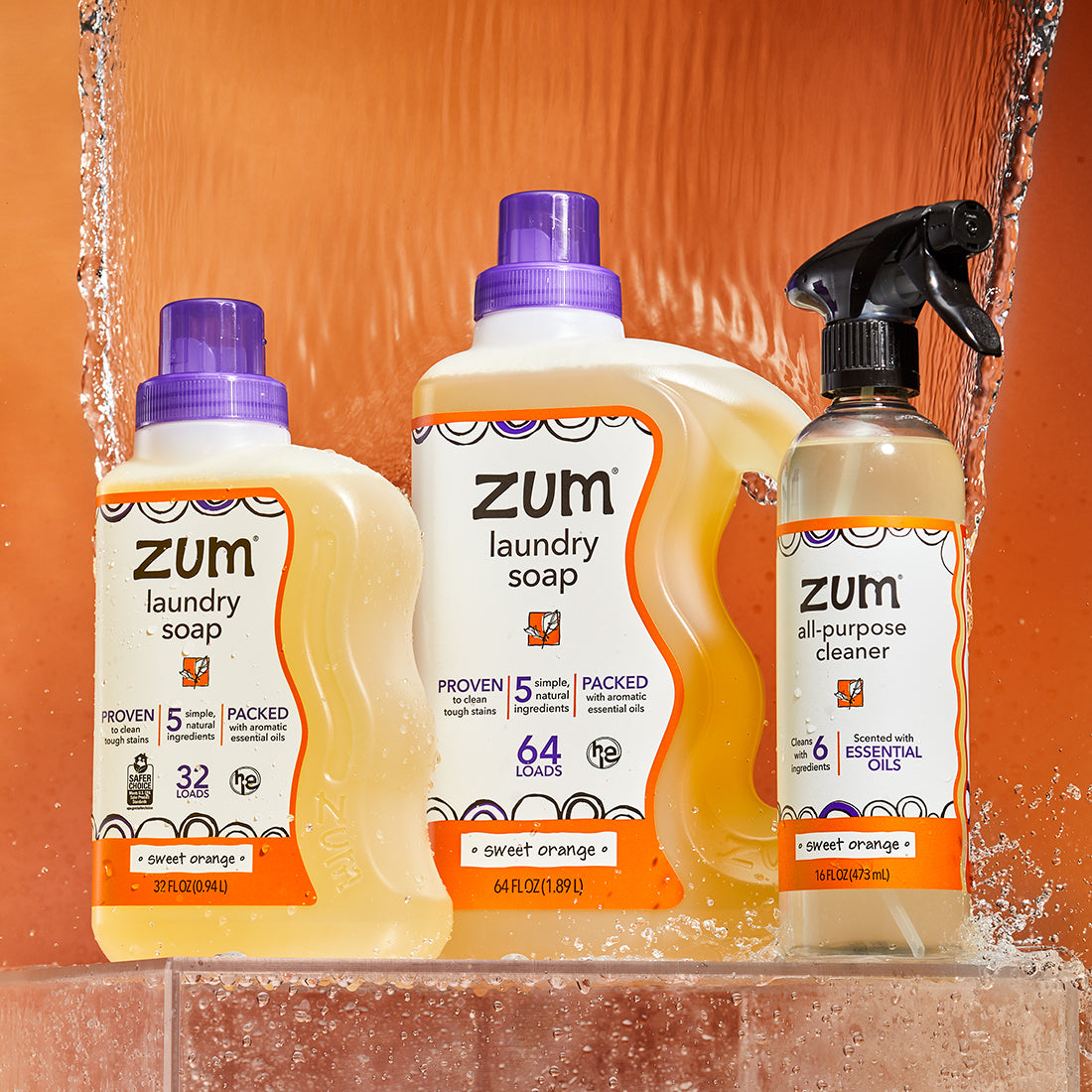 Zum Clean Laundry Soap | Sweet Orange | 64 Oz.