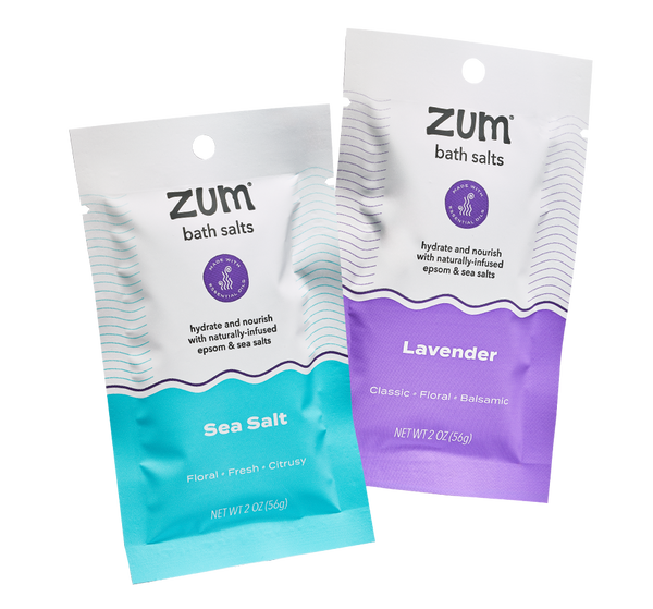 Sea Salt and Lavender Bath Salt packets.