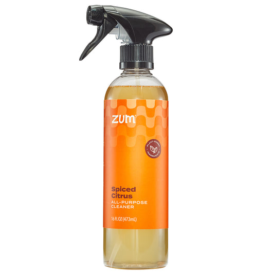 All-purpose cleaner in a clear spray bottle with black spray nozzle.