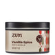 Zum Vanilla Spice soy candle in a black container on a white background