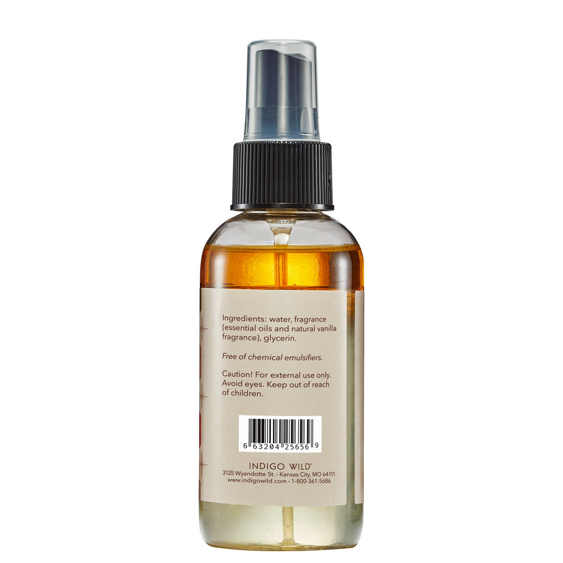 Bottle of Indigo Wild product with label on a white background