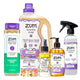 Collection of Zum cleaning products including laundry soap, hand soap, and cleaner on a white background.
