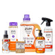 A collection of Zum Patchouli scented home and body care products, including a large bottle of laundry soap, a hand soap bottle, a body soap bottle, a patchouli spray bottle, a patchouli body wash bottle, and a cleaner spray bottle, all arranged on a plain white background.
