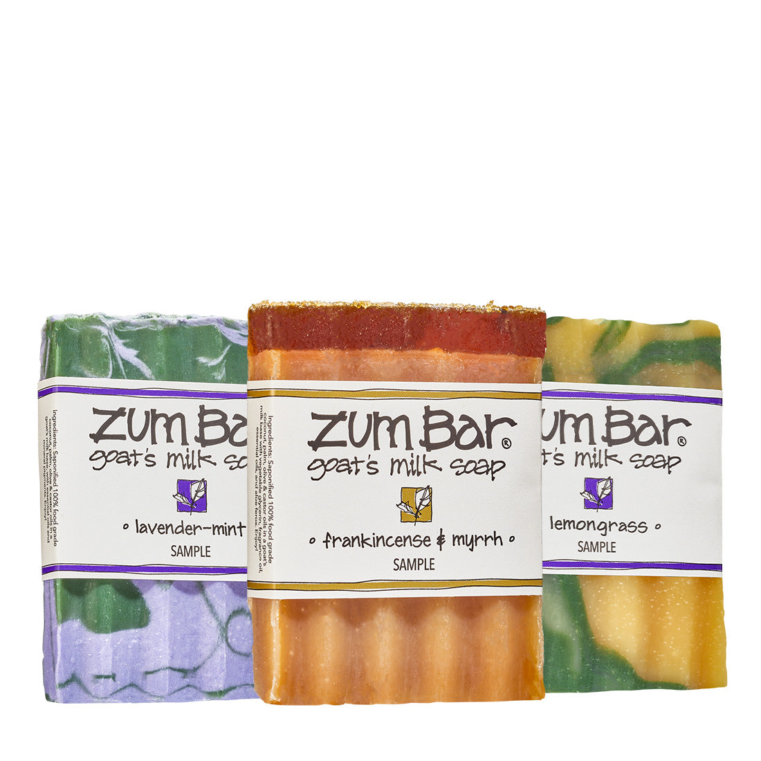 Three Zum Bar Soap Samples