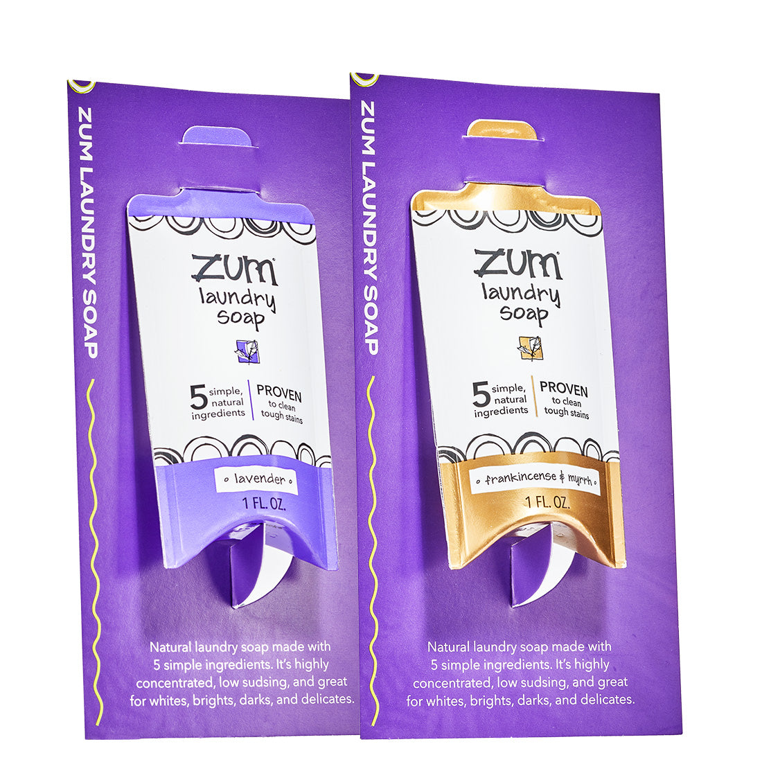 Two laundry soap samples 