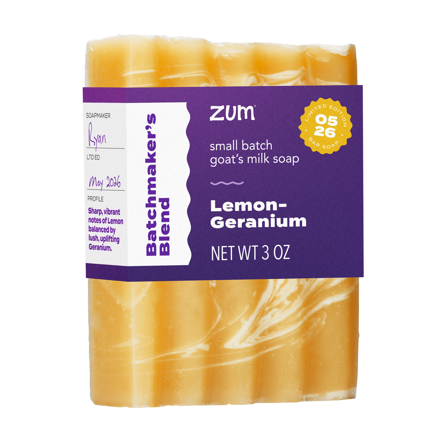 Zum Bar Goat's Milk Lemon-Geranium | 3 oz.