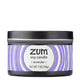 Side view 7 oz Lavender Candle in a black tin with light purple and white label that has circular designs.