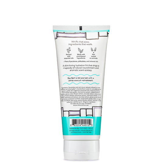 Back view of Sea Salt Zum Hand and Body Lotion Tube