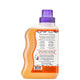 Back view of small bottle with wavy edge that contains Patchouli Zum Laundry Soap