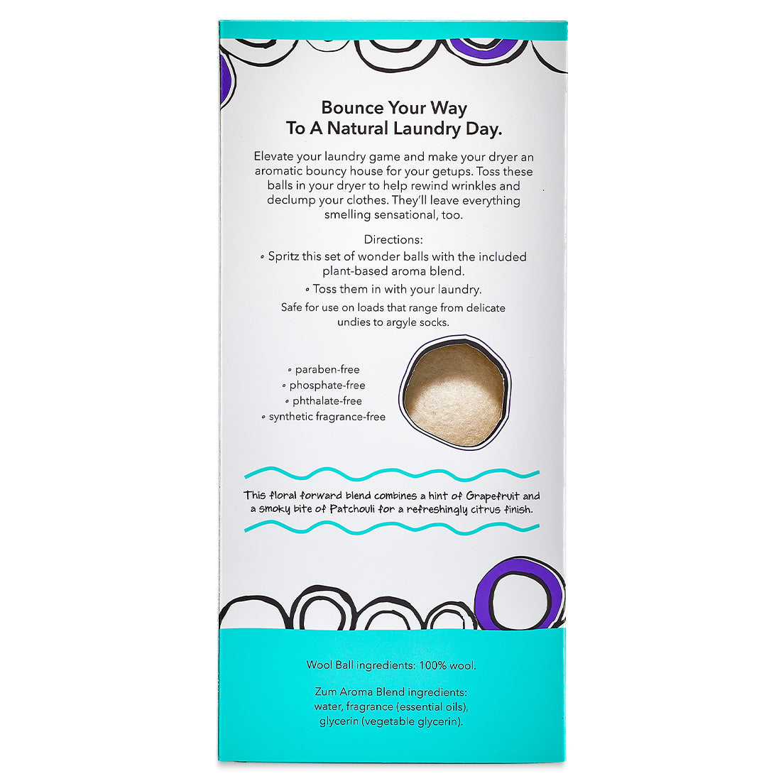 Zum Clean Wool Laundry Balls Kit | Sea Salt