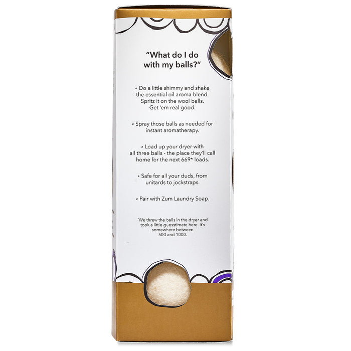 Zum Laundry Dryer Balls Kit Frankincense & Myrrh