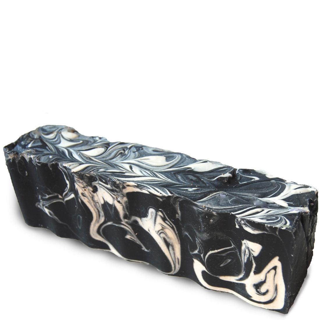 Rectangular black and white wavy 45 ounce brick of Cedar Zum Bar Soap