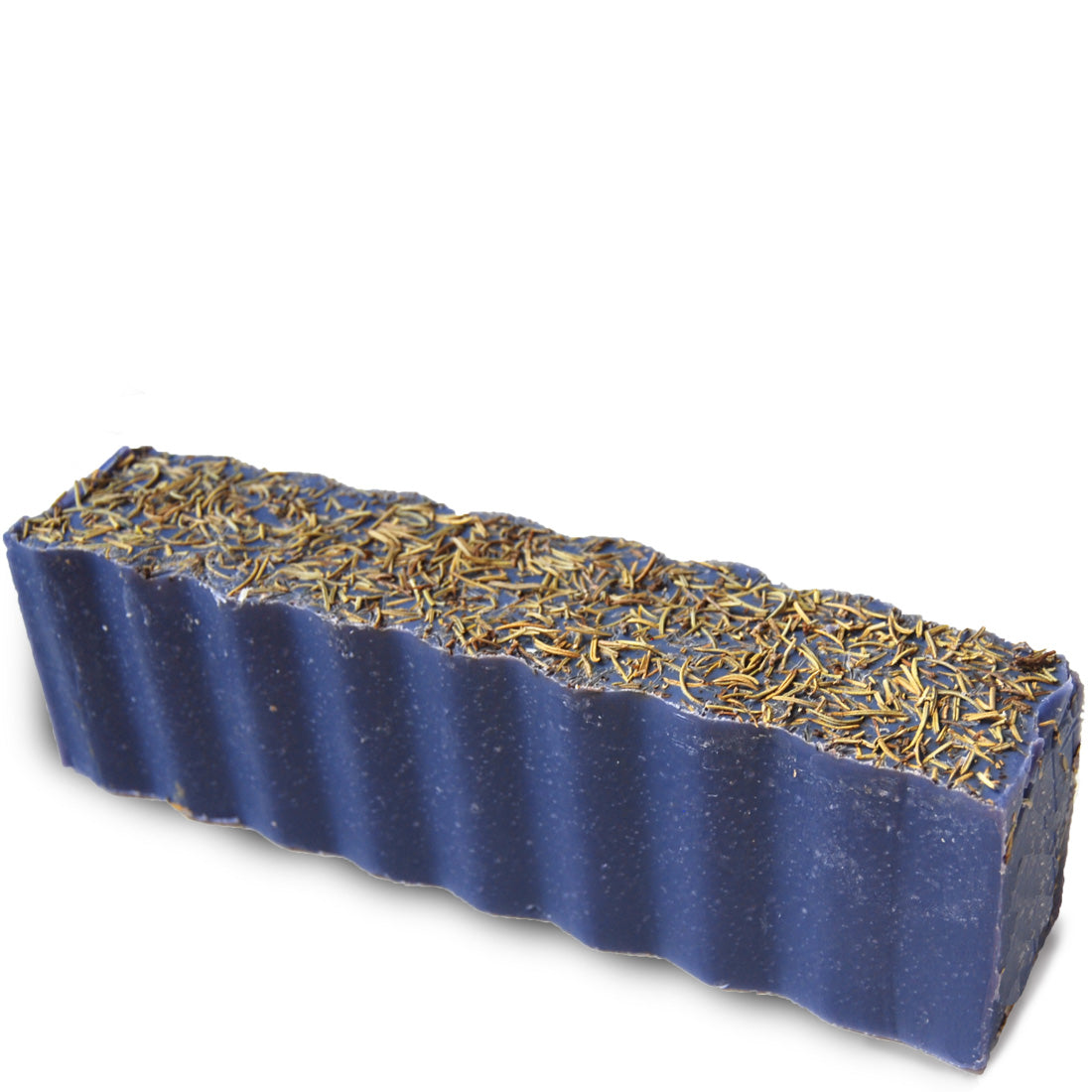Purple topped with rosemary wavy rectangular 45 ounce brick of lavender and rosemary scented Zum Bar Soap